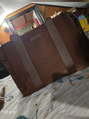 Poppy And Peonies Daily Tote; Espresso